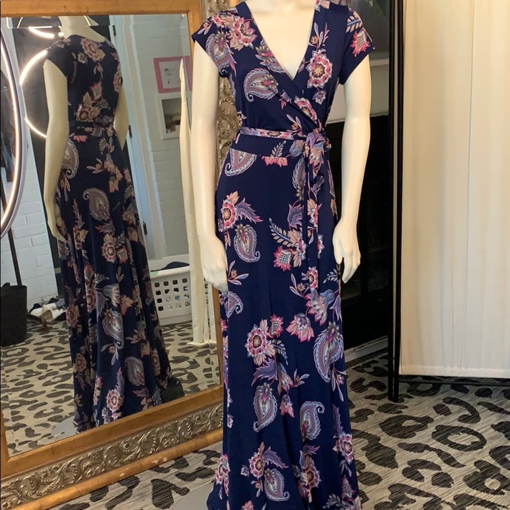 Janette Faux wrap dress size small